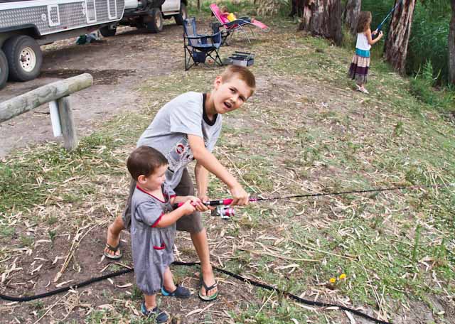 family travel blog Australia camping fishing campervan RV