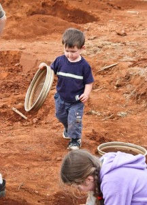 Fossicking for garnets (gemstones) at Gem Tree in the Northern Territory.