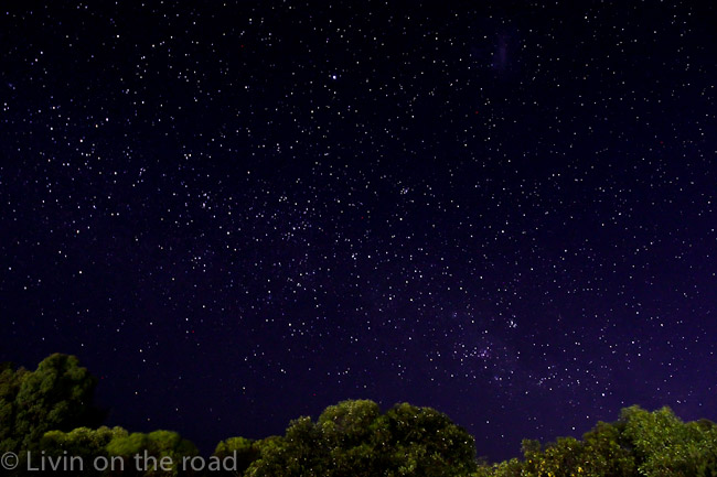 Travel blog night sky