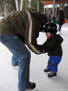 Dek and Mike on ice skates